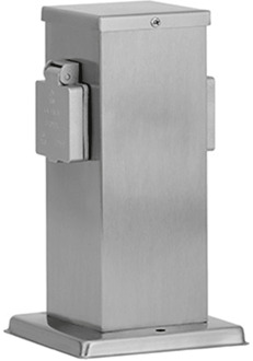 Buitenstopcontact paal RVS IP44 - 2 stopcontacten