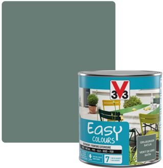 Buitenverf Easy Colours Zijdeglans Grijsgroen 500ml