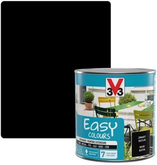 Buitenverf Easy Colours Zijdeglans Zwart 500ml