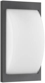 Buitenwandlamp 069SEN, sensor, grafiet, 33 cm, E27 grafiet, opaal