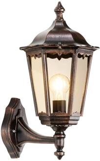 Buitenwandlamp 1120 lantaarn staand zwart-koper