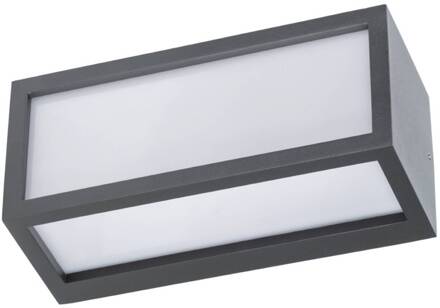 Buitenwandlamp 400157, antraciet, aluminium, lengte 25,2 cm, IP54 antraciet, wit