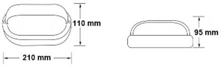 Buitenwandlamp 400180, aluminium/glas, lengte 21 cm, IP54 antraciet, wit mat