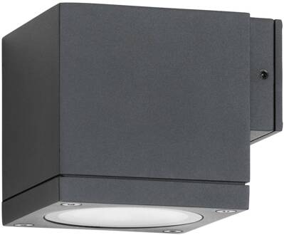 Buitenwandlamp 5161, zwart, aluminium, glas, 1 x GU10