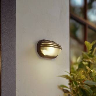 buitenwandlamp Adita, zwart, ABS, hoogte 16,3 cm zwart, wit