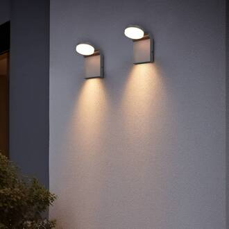 Buitenwandlamp Adour, antraciet, kantelbaar, CCT, IP44