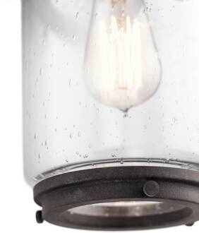 Buitenwandlamp Andover, verweerde zink-optiek zink, helder