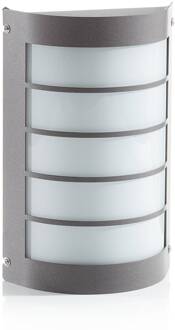 Buitenwandlamp Aqua Marco met rooster, antraciet antraciet, gesatineerd wit