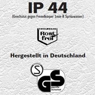 Buitenwandlamp Aqua Rain, roestvrij staal mat roestvrij staal