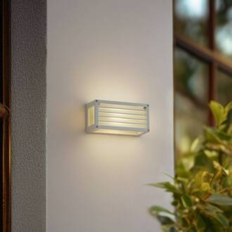 buitenwandlamp Aurelien, wit, 12 cm, strip, IP54 wit, melkglas