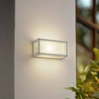 buitenwandlamp Aurelien, wit, glas, 12,5 cm, IP54 wit, melkglas