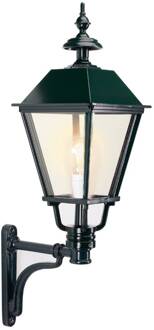 Buitenwandlamp Bergen, zwart, hoogte 80 cm, metaal, IP44 transparant