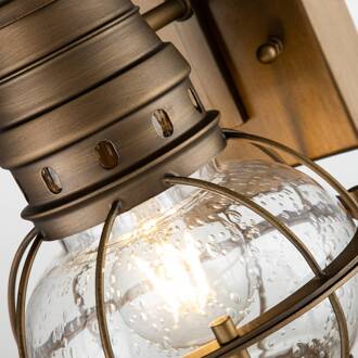 Buitenwandlamp Bridgeton messing Ø 17,8 cm messing, helder