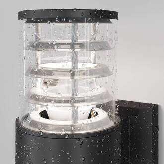 Buitenwandlamp Bronx 2-lamps zwart, helder