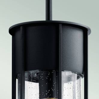 Buitenwandlamp Camillo, zwart, aluminium, glas, E27 zwart, helder