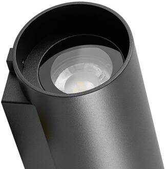 Buitenwandlamp CAN, zwart, 2-lamps, Ø 8 cm IP65 metaal GU10