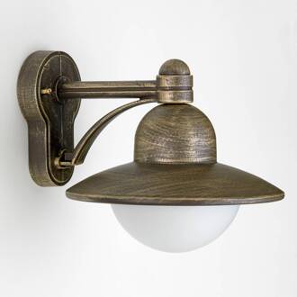 Buitenwandlamp Carla in bruin/messing bruin-messing, wit