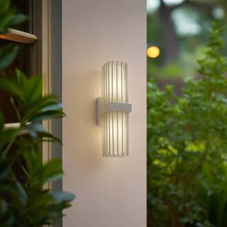 buitenwandlamp Chandan, 42 cm, wit, metaal, IP54