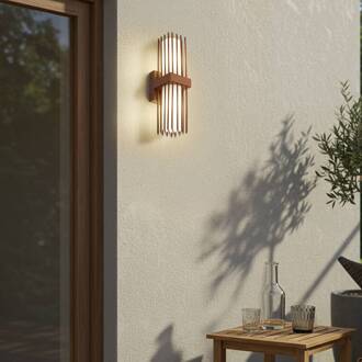 buitenwandlamp Chandan, roest, 2-lamps, IP54, E27 roest, wit