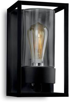Buitenwandlamp Cubic³ 3365 zwart/helder zwart, transparant
