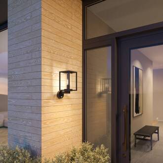 buitenwandlamp Ferda, sensor, staand antraciet IP44