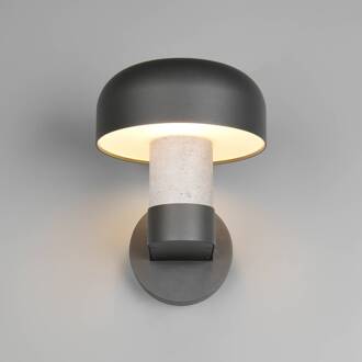 Buitenwandlamp Fraser, grijs/betonlook, aluminium, IP54, E27 betongrijs, donkergrijs