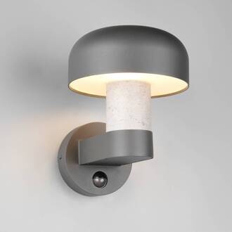 Buitenwandlamp Fraser Sensor grijs/betonlook, aluminium IP54 E27 betongrijs, donkergrijs