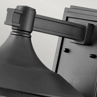 Buitenwandlamp Freeport L lantaarn zwart 1-lamp zwart, helder
