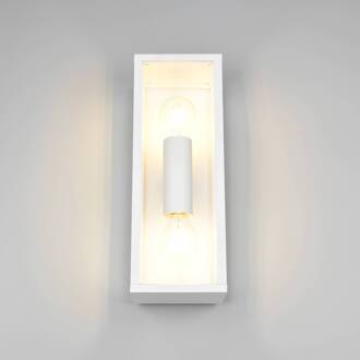 Buitenwandlamp Garonne, wit mat, gegoten aluminium, E27