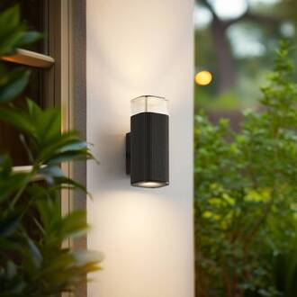 buitenwandlamp Halvar, zwart, 20 cm, 2 x GU10, IP65