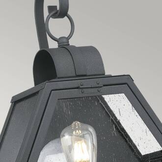 Buitenwandlamp Heath breedte 33,1 cm, zwart zwart gevlekt, helder