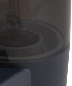 buitenwandlamp Heulo, Ø 8 cm, rookgrijs, aluminium rokerig grijs