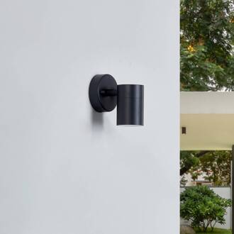 buitenwandlamp Inaye, GU10, 12 cm, zwart, aluminium