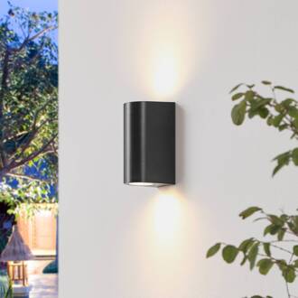 buitenwandlamp Irfan rond zwart 15,5 cm