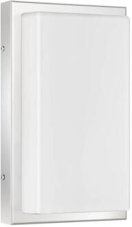 Buitenwandlamp Julea, roestvrij staal, bewegingsmelder roestvrij staal, wit