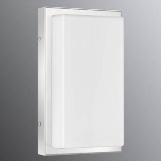 Buitenwandlamp Julea, roestvrij staal, glas, E27 roestvrij staal, wit