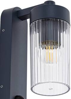 buitenwandlamp Kaliro, antraciet, 24 cm, IP54, sensor antraciet (RAL 7016)
