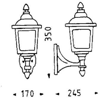 Buitenwandlamp LANDHAUS 716 S transparant