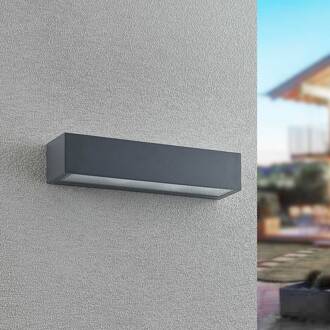 buitenwandlamp LengoE27, 38 cm, antraciet, E27, IP54 donkergrijs, transparant