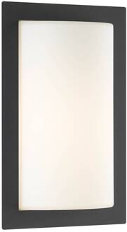 Buitenwandlamp Luis, grafiet, E27, glas, roestvrij staal, aluminium grafiet, opaal