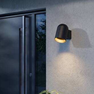 buitenwandlamp Lupil, zwart, metaal, GU10, IP44