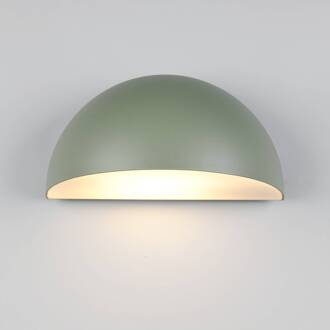 Buitenwandlamp MAAS, groen, breedte 27 cm, metaal, IP44
