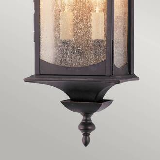 Buitenwandlamp Market Square 2, brons brons, helder