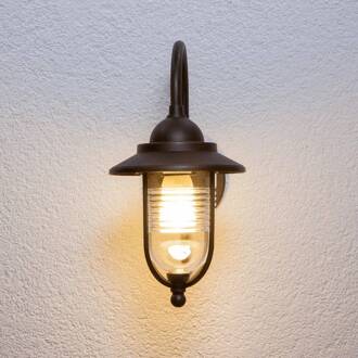 buitenwandlamp Meret, hoogte 37 cm, roestkleurig, aluminium roest, helder