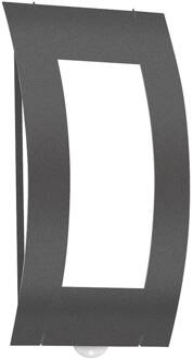 Buitenwandlamp Nila met bewegingsmelder antraciet, opaal