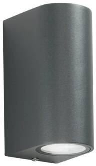 Buitenwandlamp ONE, antraciet Hoogte 13 cm Metaal IP54, 2-lamps.
