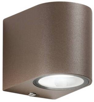 Buitenwandlamp ONE, bronskleurig, hoogte 8 cm, metaal, IP54