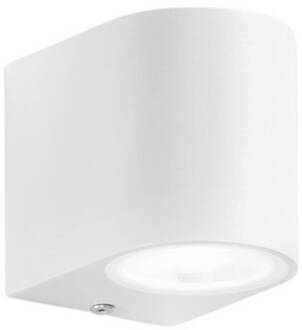 Buitenwandlamp ONE, wit, hoogte 8 cm, metaal, IP54