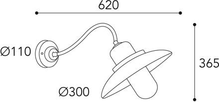 Buitenwandlamp Patio 1351 messing antiek/helder antiek-messing, helder