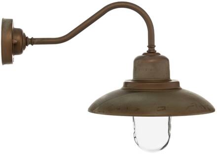 Buitenwandlamp Patio, messing-koper antiek antiek-messing, transparant